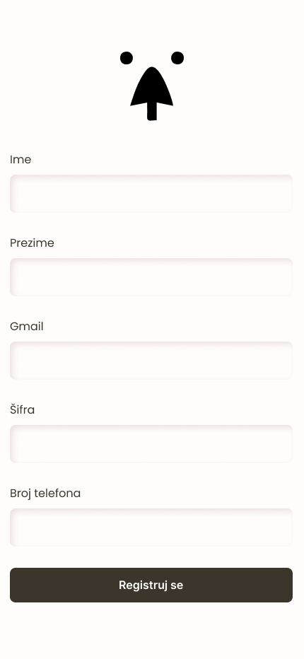 Stranica za registraciju